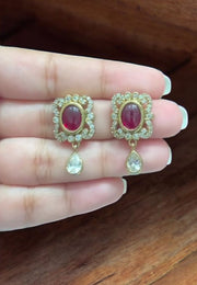 Beautiful studs with red colour stone -perfect for any occasion